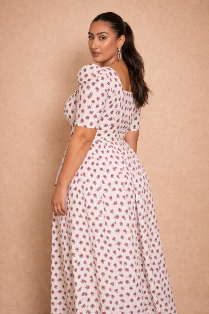 Home crimson petal gown